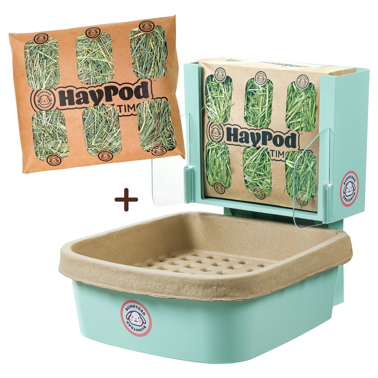 BunnyDad BunnyLet Litter Box/Feeder + Hay Bundle (Starter Kit)