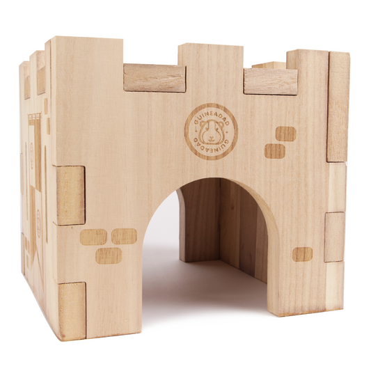 GuineaDad Wooden Castle Hidey For Guinea Pigs