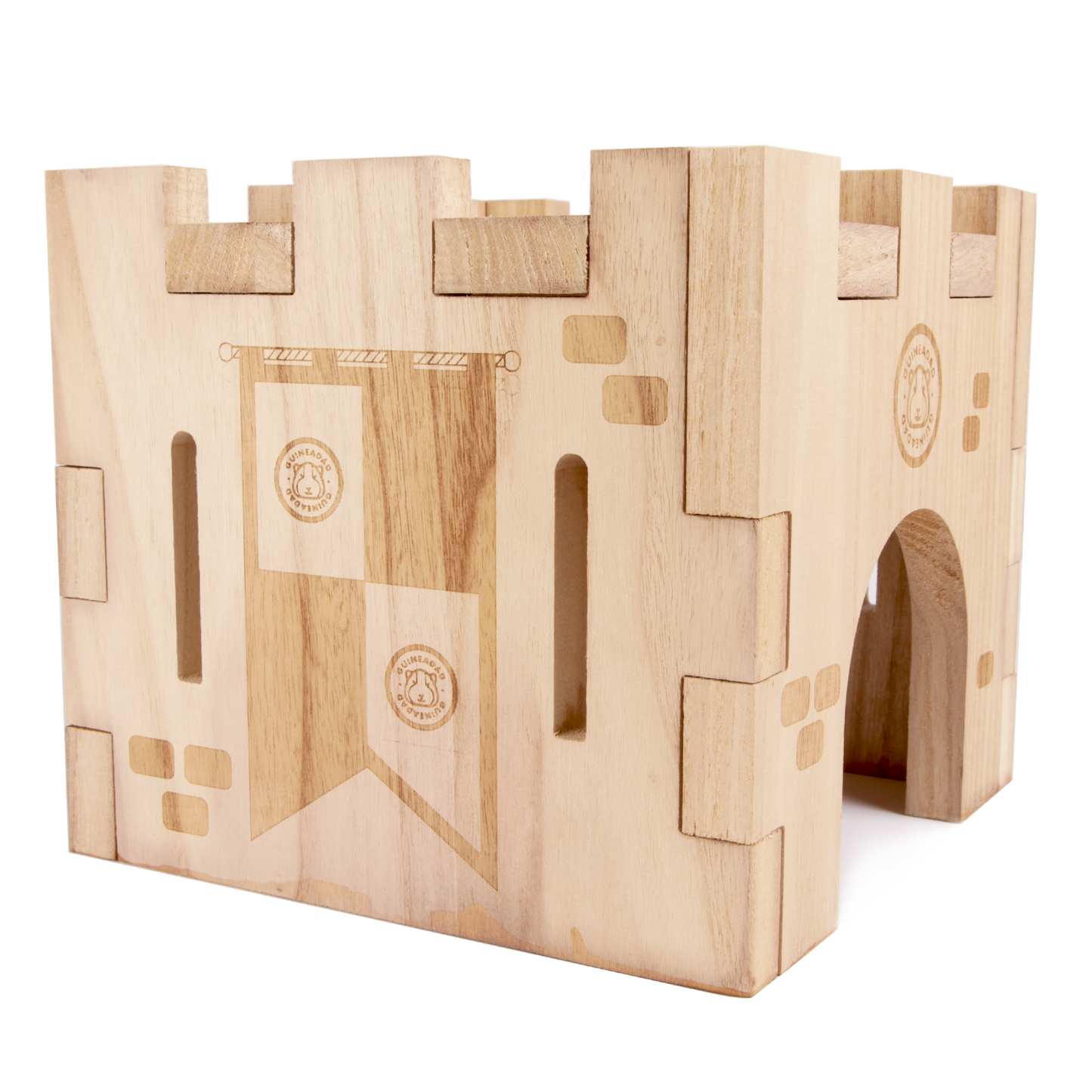 GuineaDad Wooden Castle Hidey For Guinea Pigs