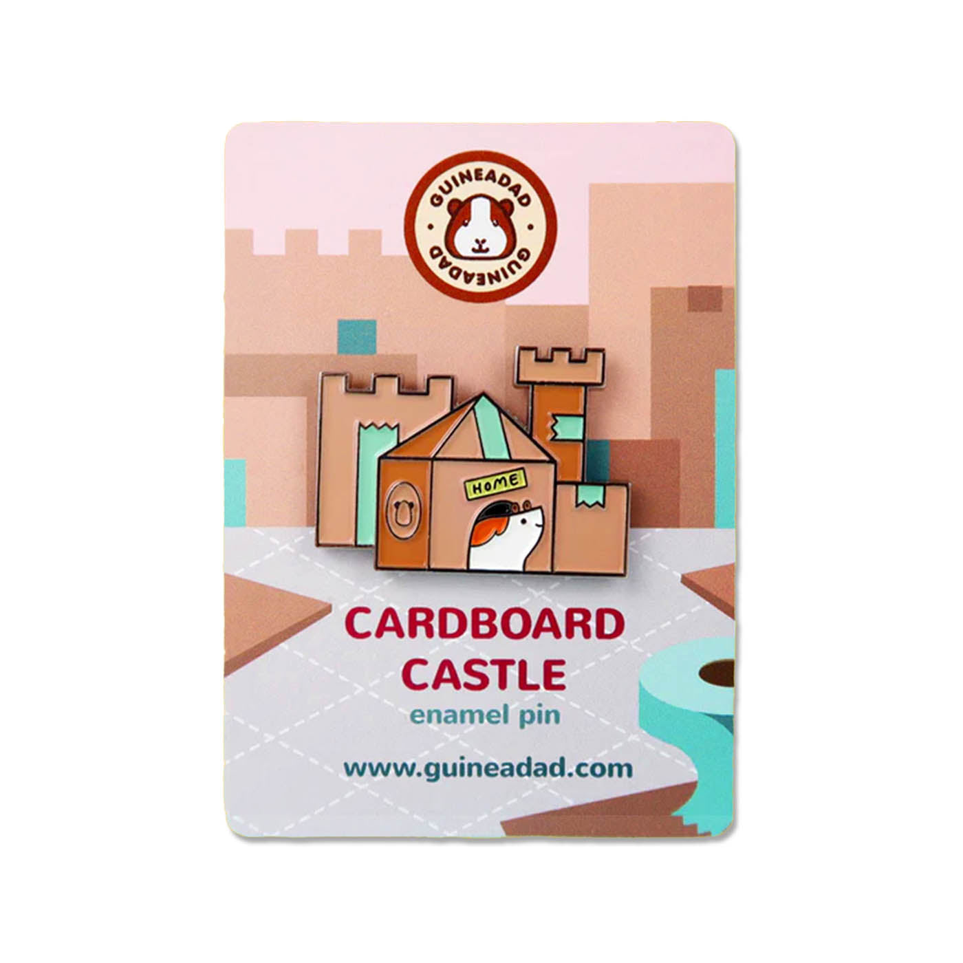 Cardboard Castle Enamel Pin