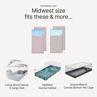 GuineaDad liner midwest size fitting guide